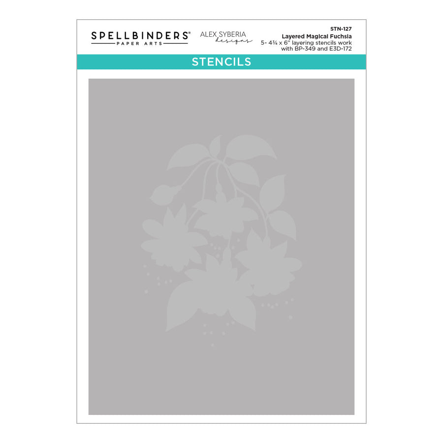Spellbinders - Layered Magical Fuchsia Stencil by Alex Syberia Designs