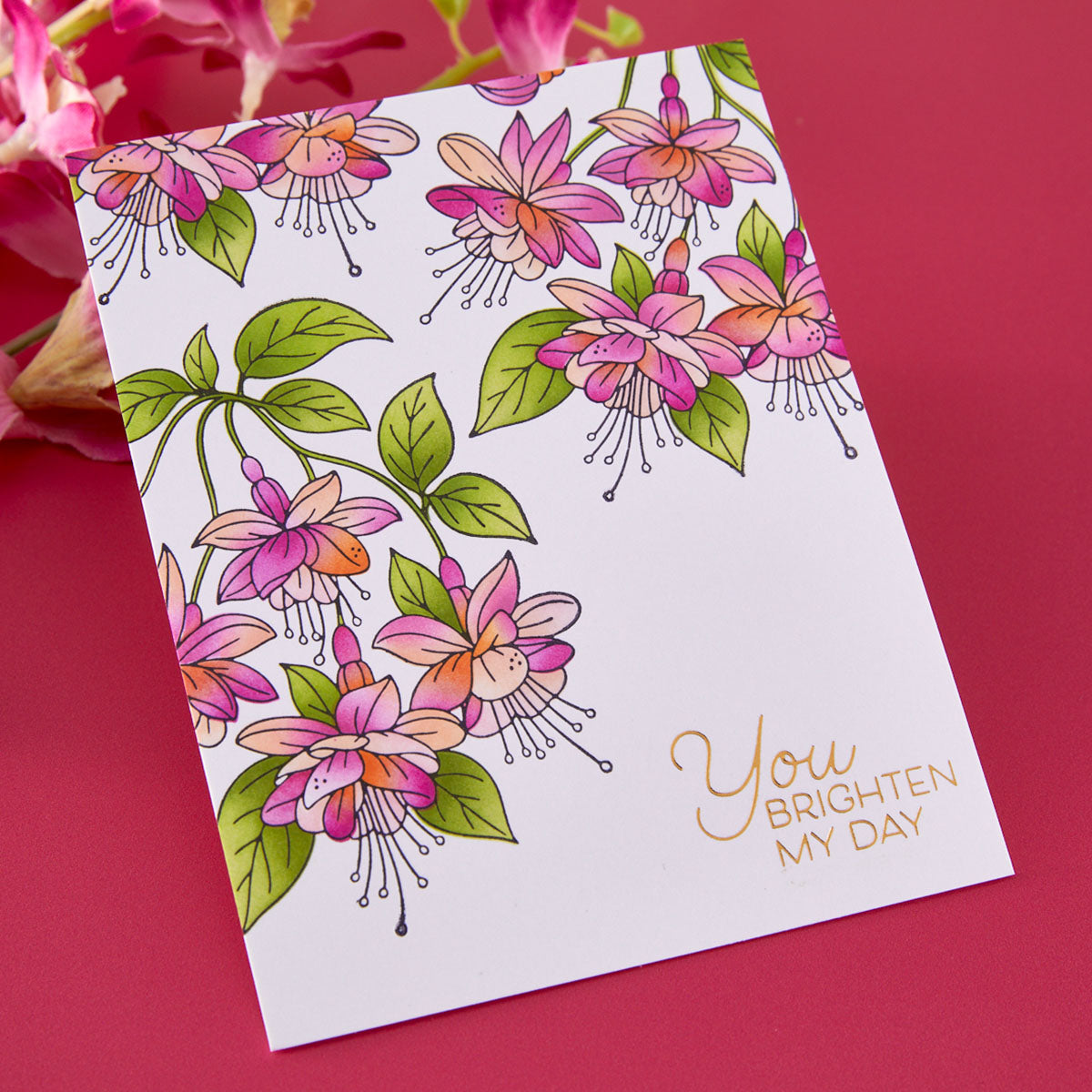 Spellbinders - Layered Magical Fuchsia Stencil by Alex Syberia Designs