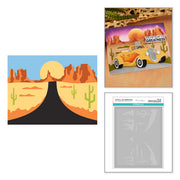 Spellbinders - Highway Horizons-Desert Layered Stencils by Mindy Eggen