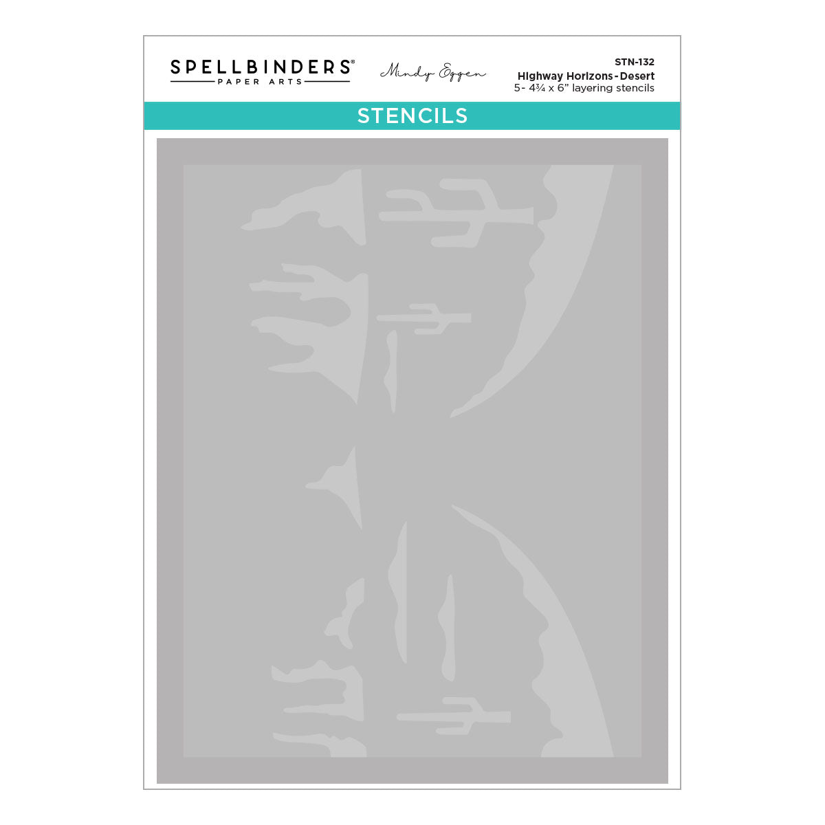 Spellbinders - Highway Horizons-Desert Layered Stencils by Mindy Eggen