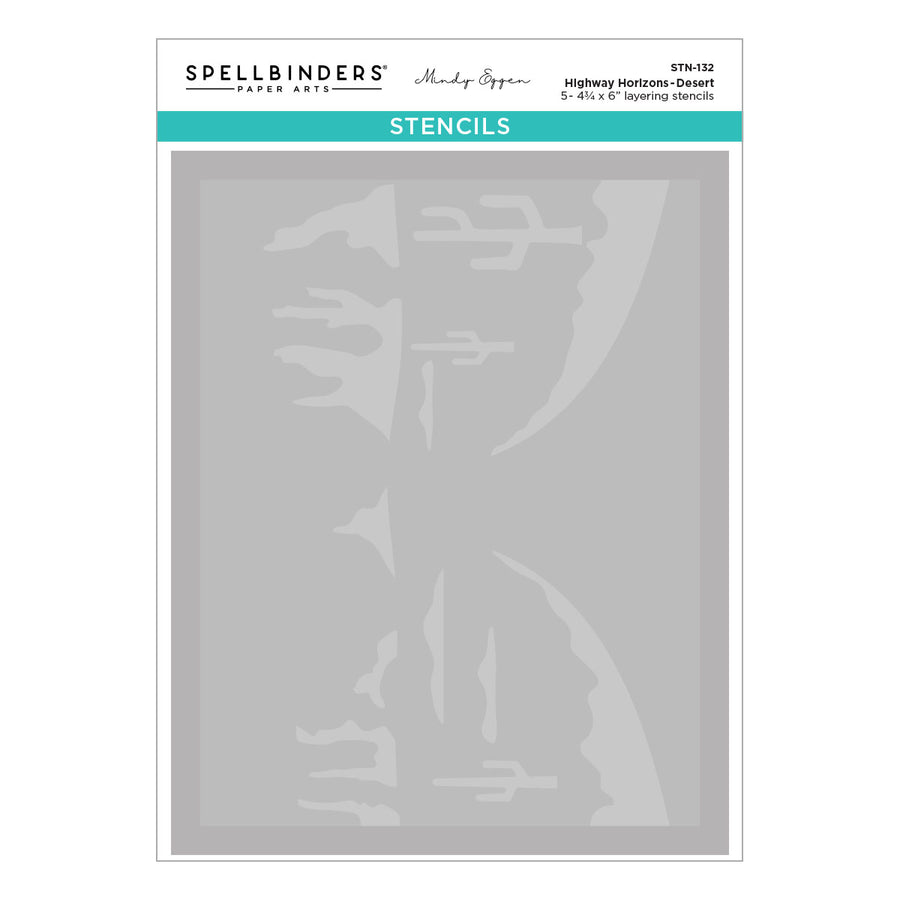 Spellbinders - Highway Horizons-Desert Layered Stencils by Mindy Eggen