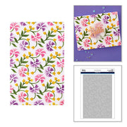 Spellbinders - Flowing Florals 3D Embossing Folder and Stencil Bundle by Simon Hurley
