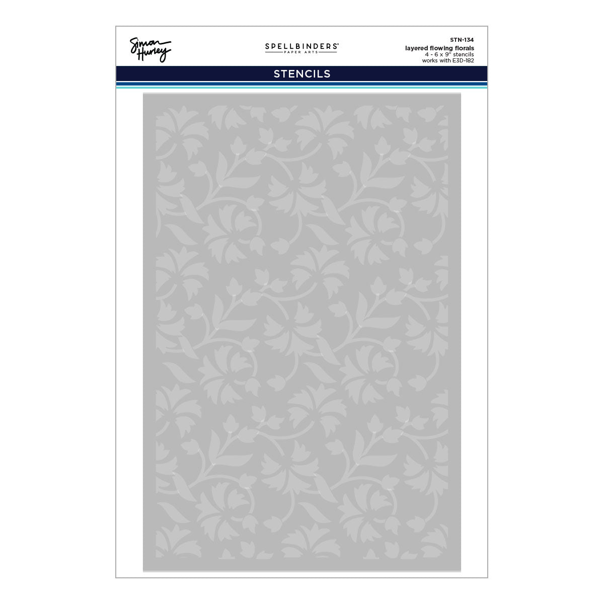 Spellbinders - Flowing Florals Layered Stencils by Simon Hurley