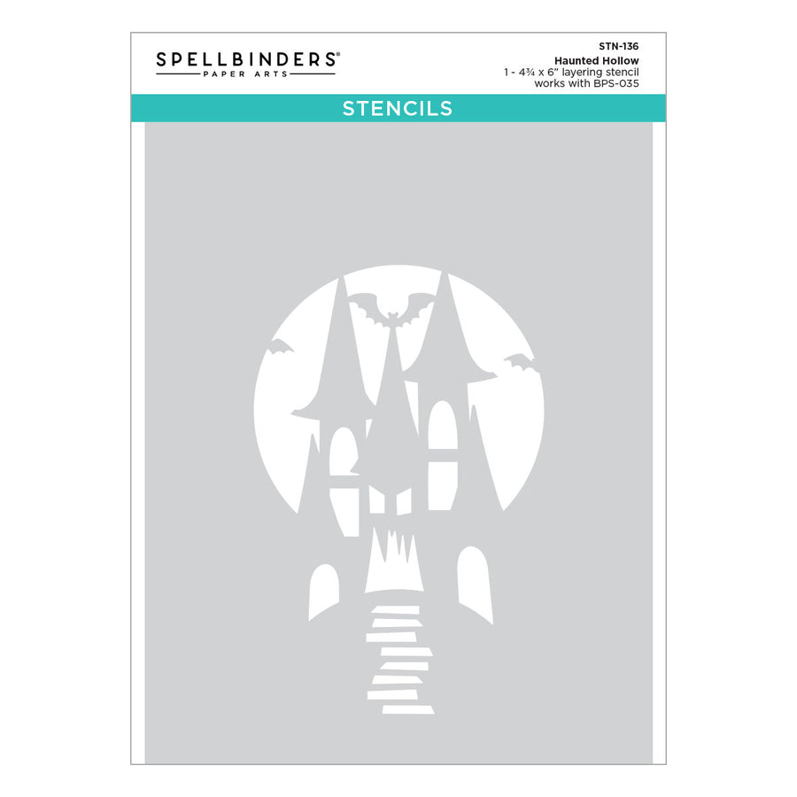 Spellbinders - BetterPress Society August 2026 (Haunted Hollow Press Plate & Die Set + Add-on Stencil Bundle)