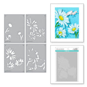 Spellbinders - Daisy Trio BetterPress and Stencil Bundle from the Yana's Daisies Collection by Yana Smakula