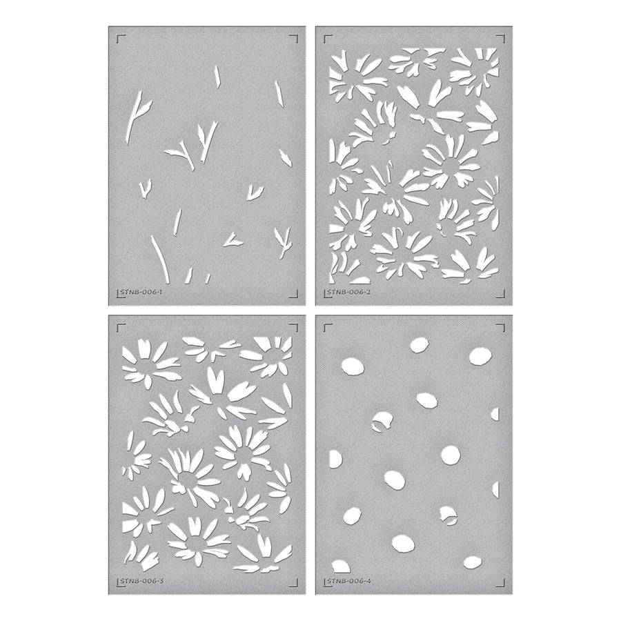 Spellbinders - Daisy Shower BetterPress and Stencil Bundle from the Yana's Daisies Collection by Yana Smakula