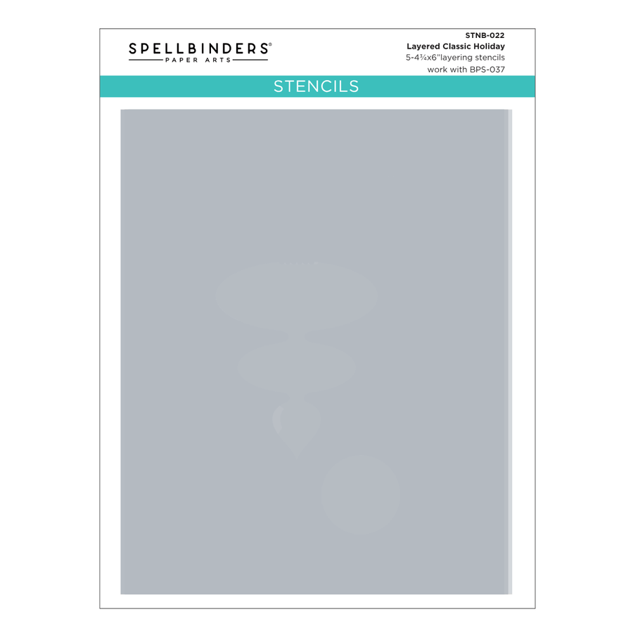 Spellbinders - BetterPress Society October 2026 (Classic Holiday Press Plate + Die Set & Stencils Bundle)