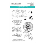 Spellbinders - Sunflower Greetings Clear Stamp Set from the Serenade of Autumn Collection