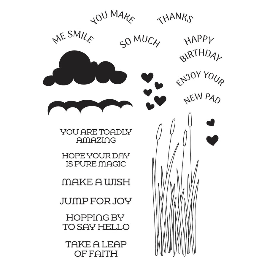 Spellbinders - Jump for Joy Sentiments Clear Stamp Set from the Jump for Joy Collection