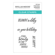 Spellbinders - Field Notes Sentiments Clear Stamp Set from the Field Notes Collection