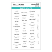 Spellbinders - Color Swatch Names Clear Stamp Set from the ColorWheel Swatch Party Collection