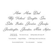 Spellbinders - Family Musical Mix Greetings Clear Stamp Set from the Bibi's Musical Notes Collection by Bibi Cameron