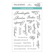 Spellbinders - Family Musical Mix Greetings Clear Stamp Set from the Bibi's Musical Notes Collection by Bibi Cameron