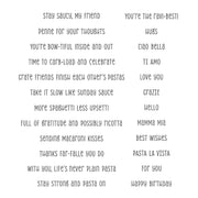 Spellbinders - Stay Saucy Clear Stamp Set from the Buon Appetito Collection