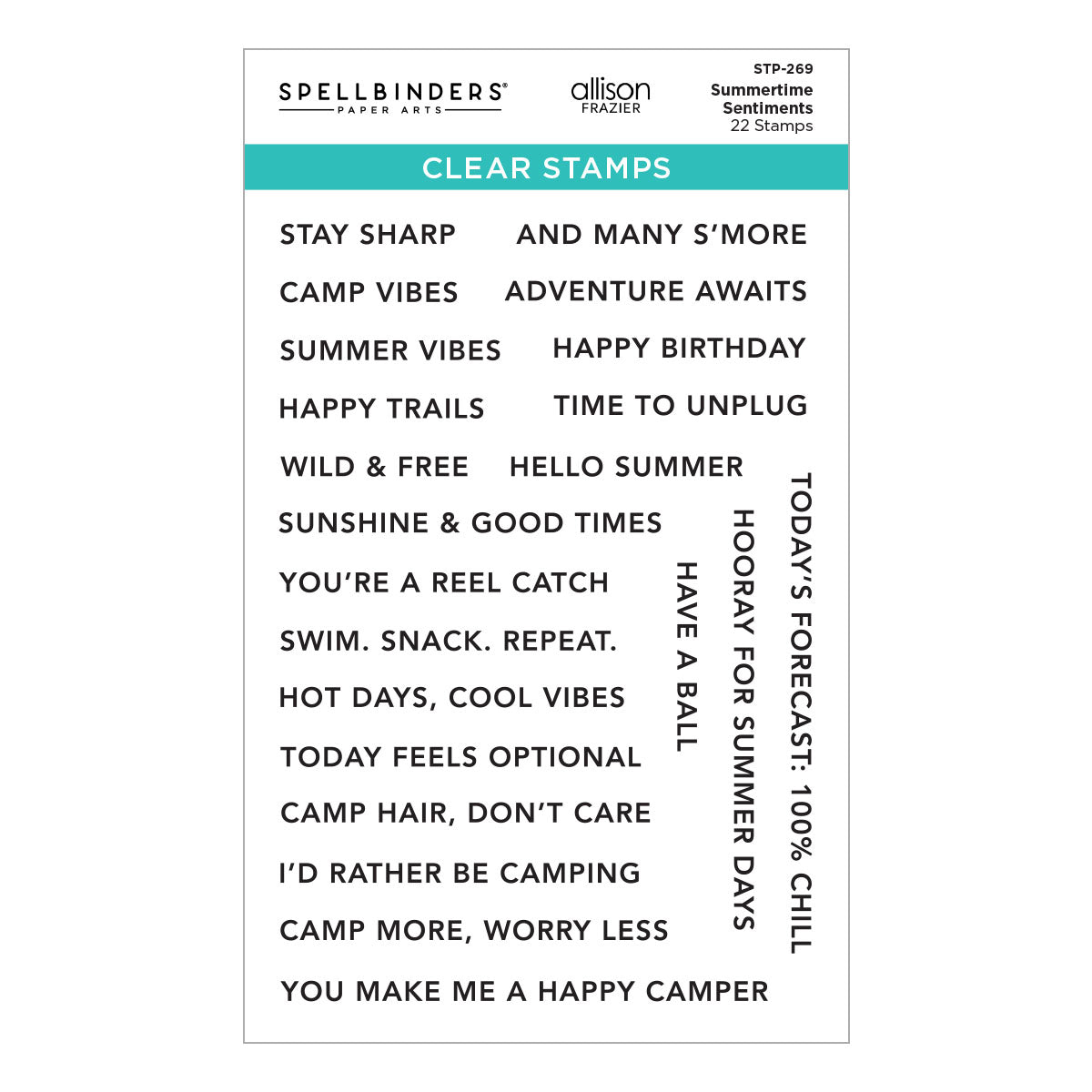 Spellbinders - Summertime Sentiments Clear Stamp Set by Allison Frazier