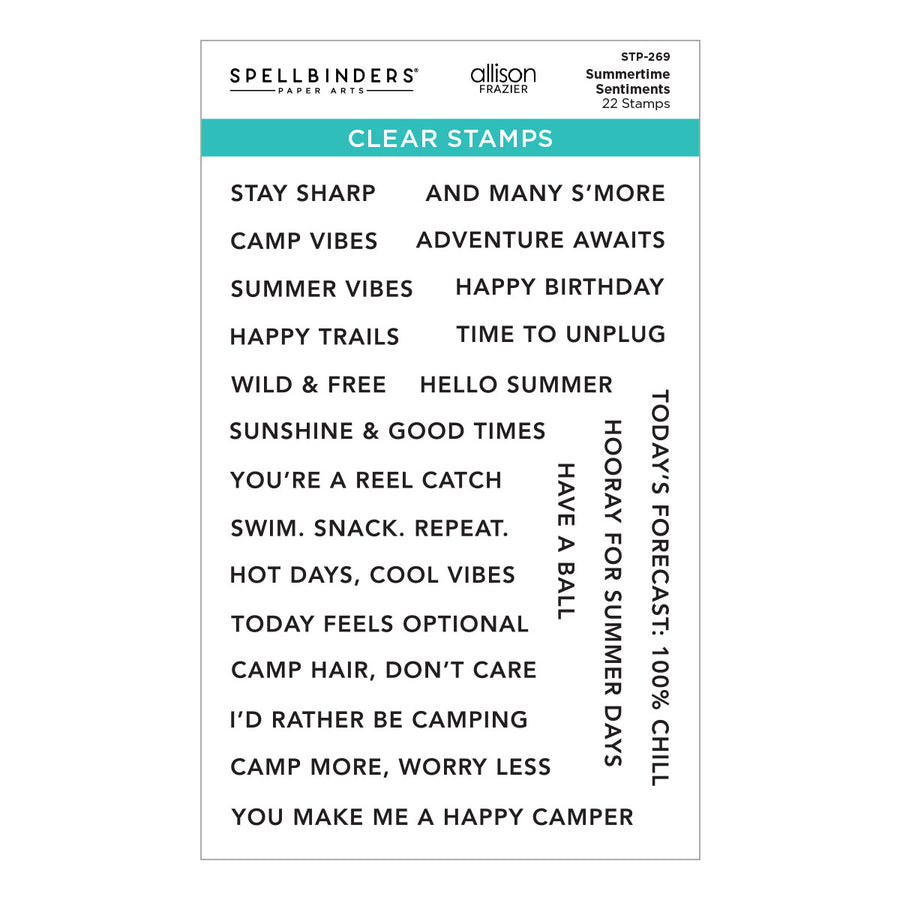 Spellbinders - Summertime Sentiments Clear Stamp Set by Allison Frazier