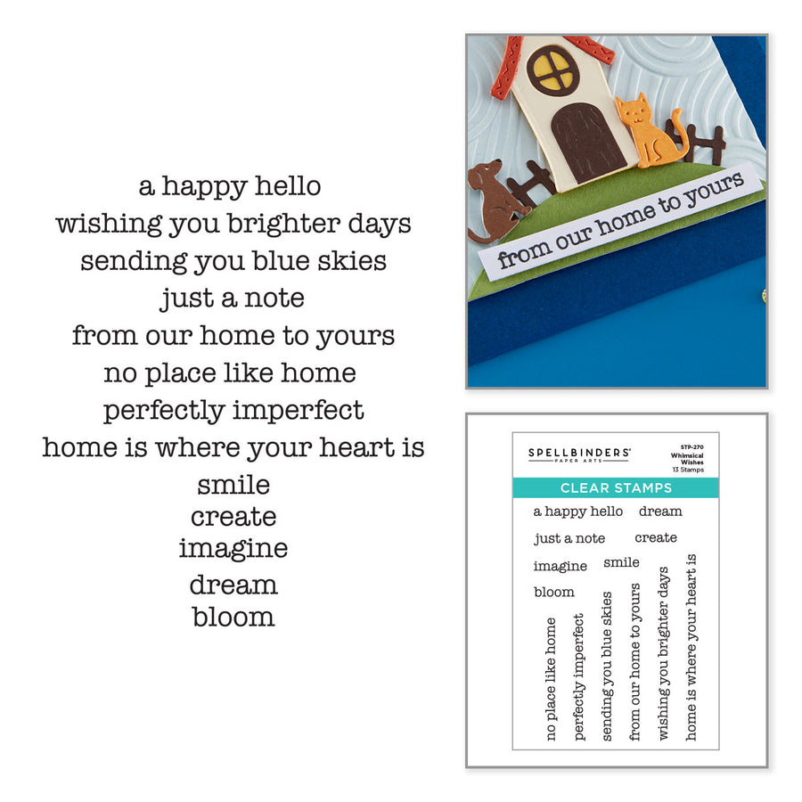 Spellbinders - Whimsical Wishes Clear Stamp Set by Vicky Papaioannou