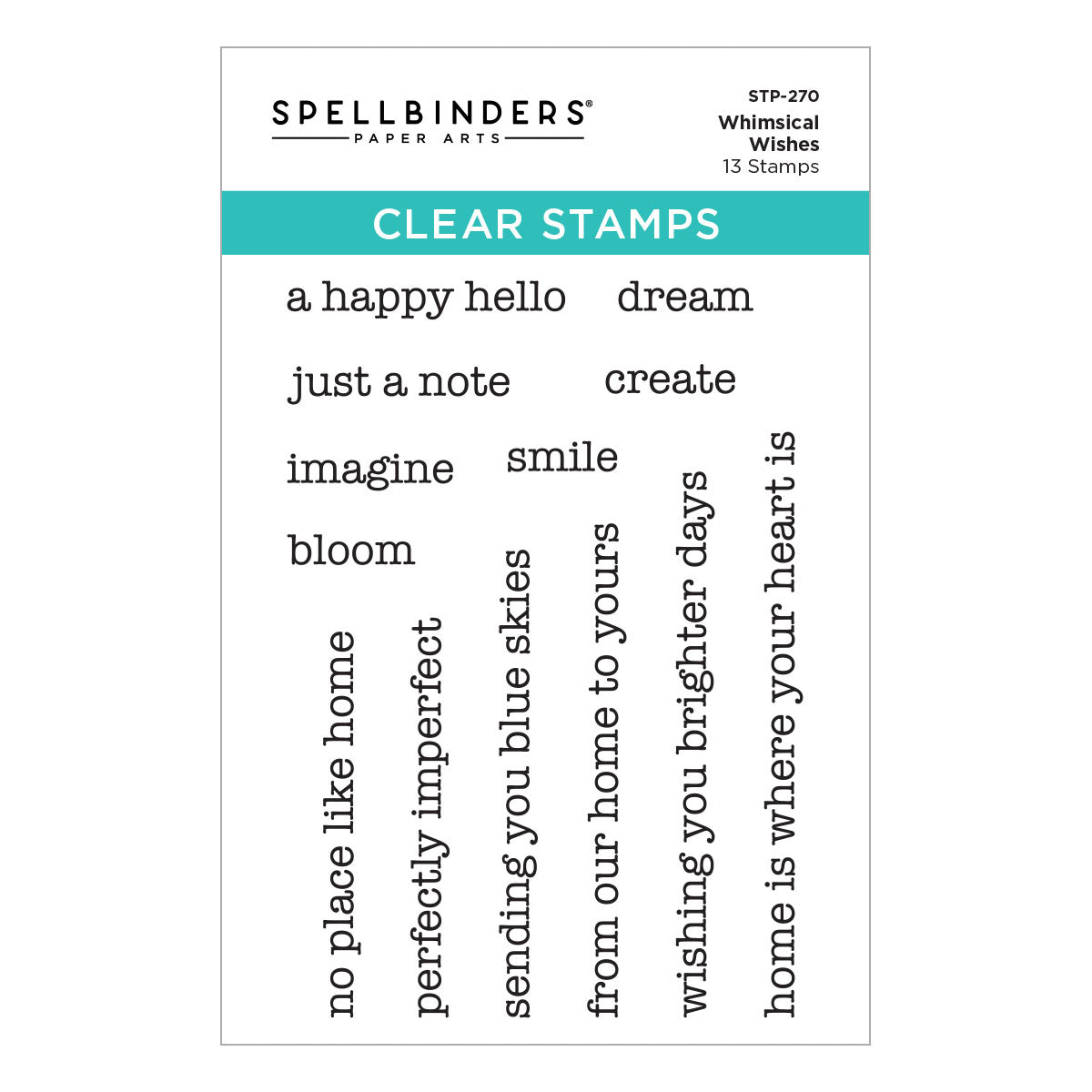 Spellbinders - Whimsical Wishes Clear Stamp Set by Vicky Papaioannou