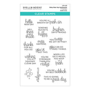 Spellbinders - Shiny New Day Sentiments Clear Stamp Set