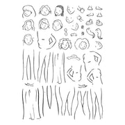 Spellbinders - Illustrated Lady Clear Stamp Set by Josh Griffiths Studio