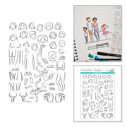 Spellbinders - Illustrated Boys & Girls Clear Stamp Set by Josh Griffiths Studio