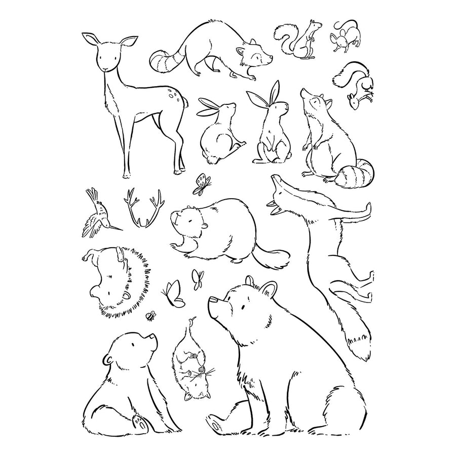 Spellbinders - Wild Friends Clear Stamp Set by Josh Griffiths Studio