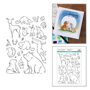 Spellbinders - Wild Friends Clear Stamp Set by Josh Griffiths Studio