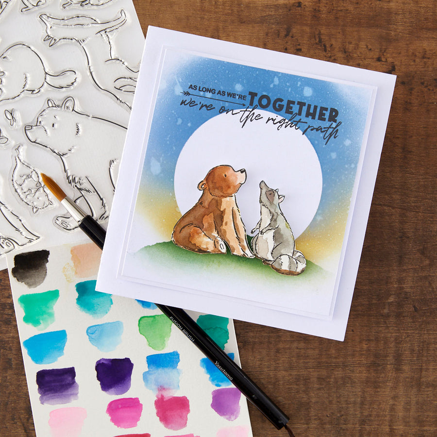 Spellbinders - Wild Friends Clear Stamp Set by Josh Griffiths Studio