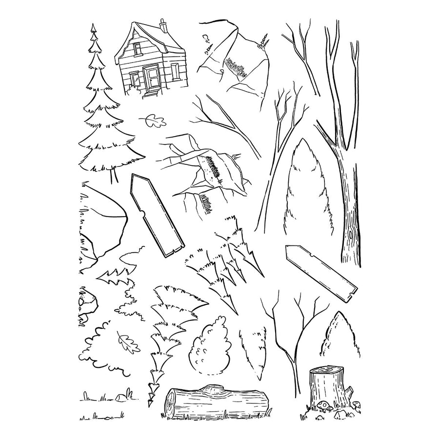Spellbinders - Into the Wild Clear Stamp Set by Josh Griffiths Studio