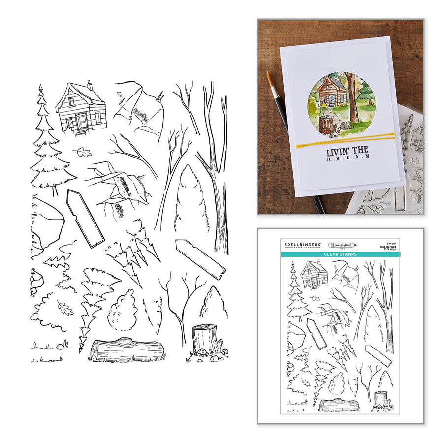 Spellbinders - Into the Wild Clear Stamp Set by Josh Griffiths Studio