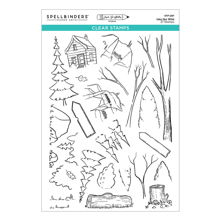 Spellbinders - Into the Wild Clear Stamp Set by Josh Griffiths Studio