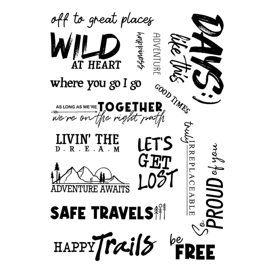 Spellbinders - Words for the Wild Clear Stamp Set by Josh Griffiths Studio