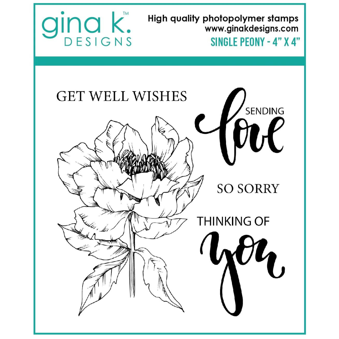 Gina K Designs Single Peony Stamps MINI