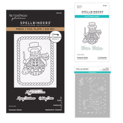 Spellbinders - BetterPress Society July 2026 (Snowman Wishes Press Plates, Die Set and Stencils Bundle)