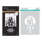 Spellbinders - BetterPress Society August 2026 (Haunted Hollow Press Plate & Die Set + Add-on Stencil Bundle)