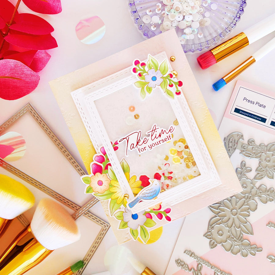 Pinkfresh Studio - Steeped in Kindness Stencils