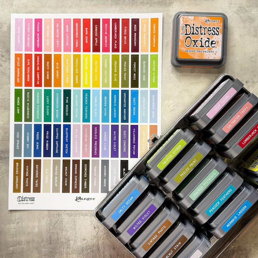 Tim Holtz - Distress Label Assortment Sheets - White Ink Pad Labels
