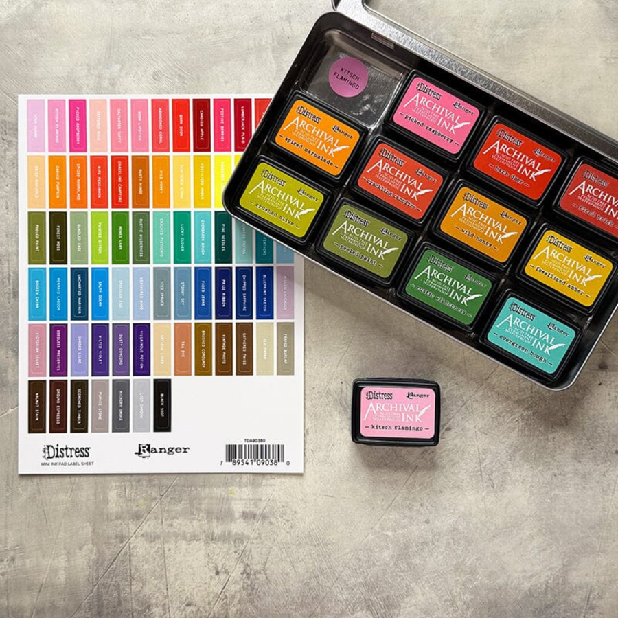 Tim Holtz - Distress Mini Ink Pad Label Sheets - White