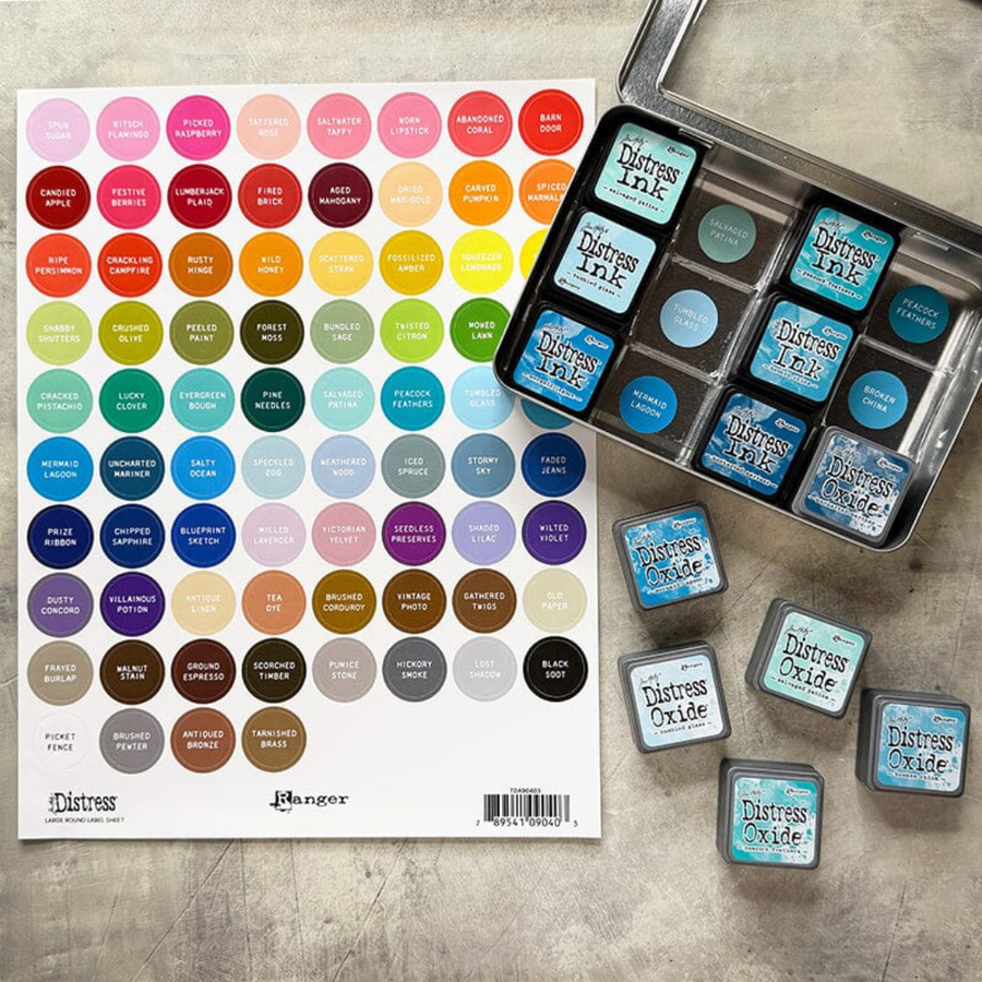 Tim Holtz - Distress Large Round Label Sheets - White