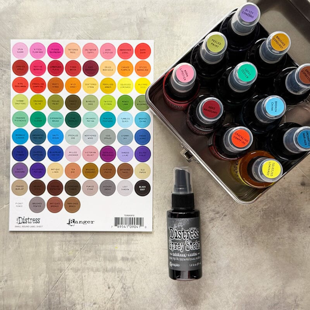 Tim Holtz - Distress Small Round Label Sheets - Black