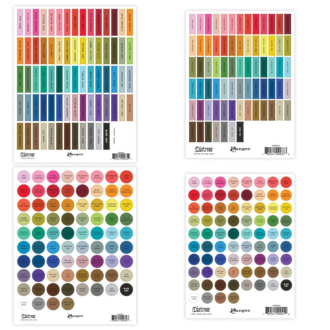 Tim Holtz - Distress Label Assortment Sheets - Black