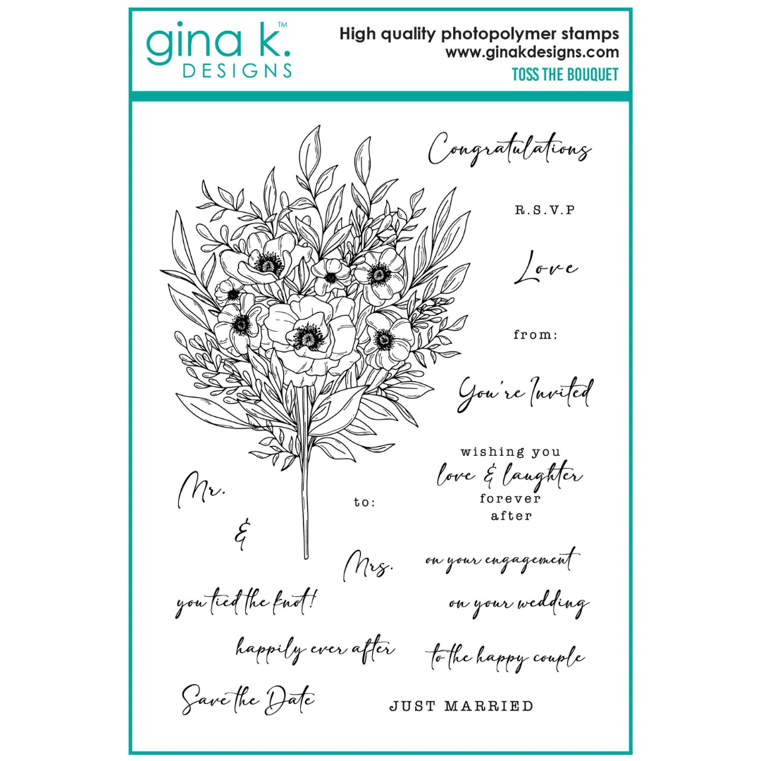 Gina K Designs Toss the Bouquet Stamps
