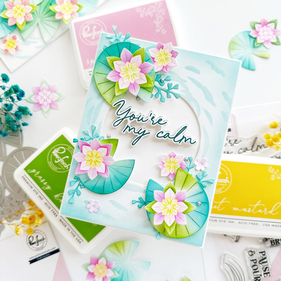 Pinkfresh Studio - Tranquil Water Lilies Stencils