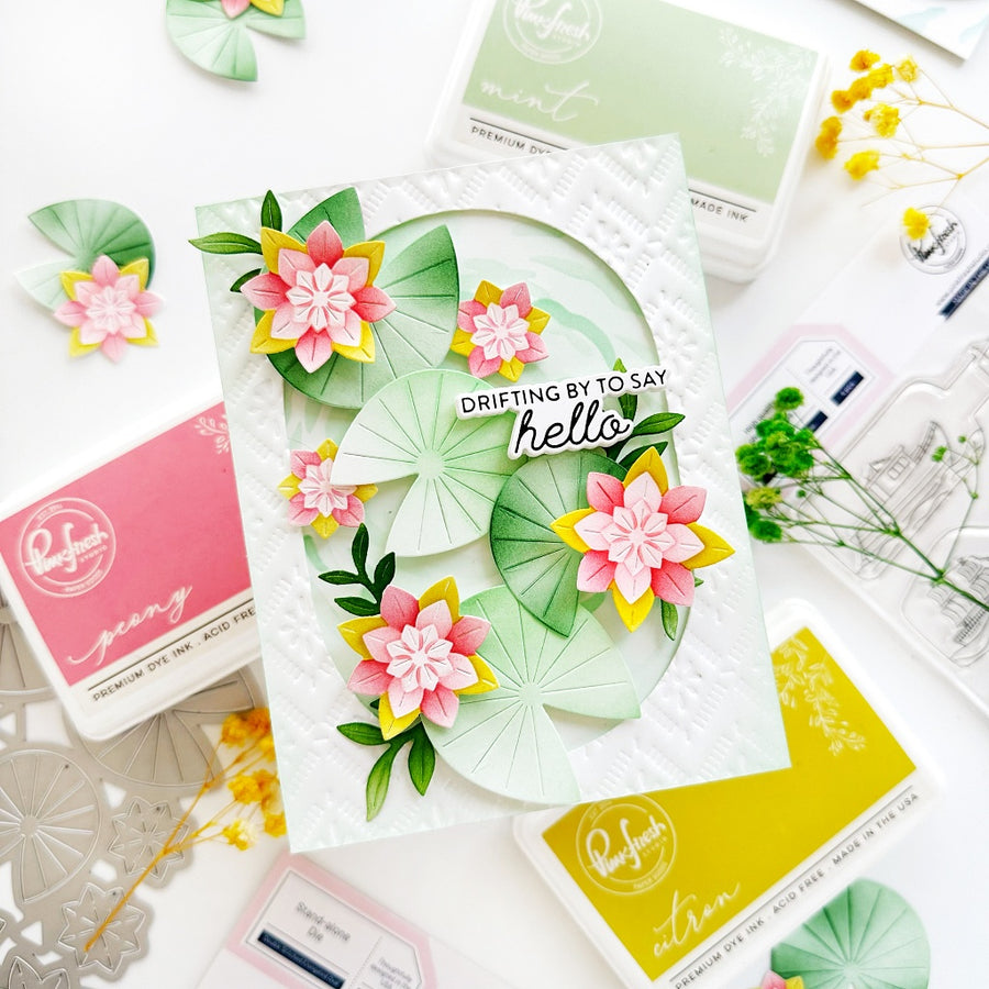 Pinkfresh Studio - Tranquil Water Lilies Stencils