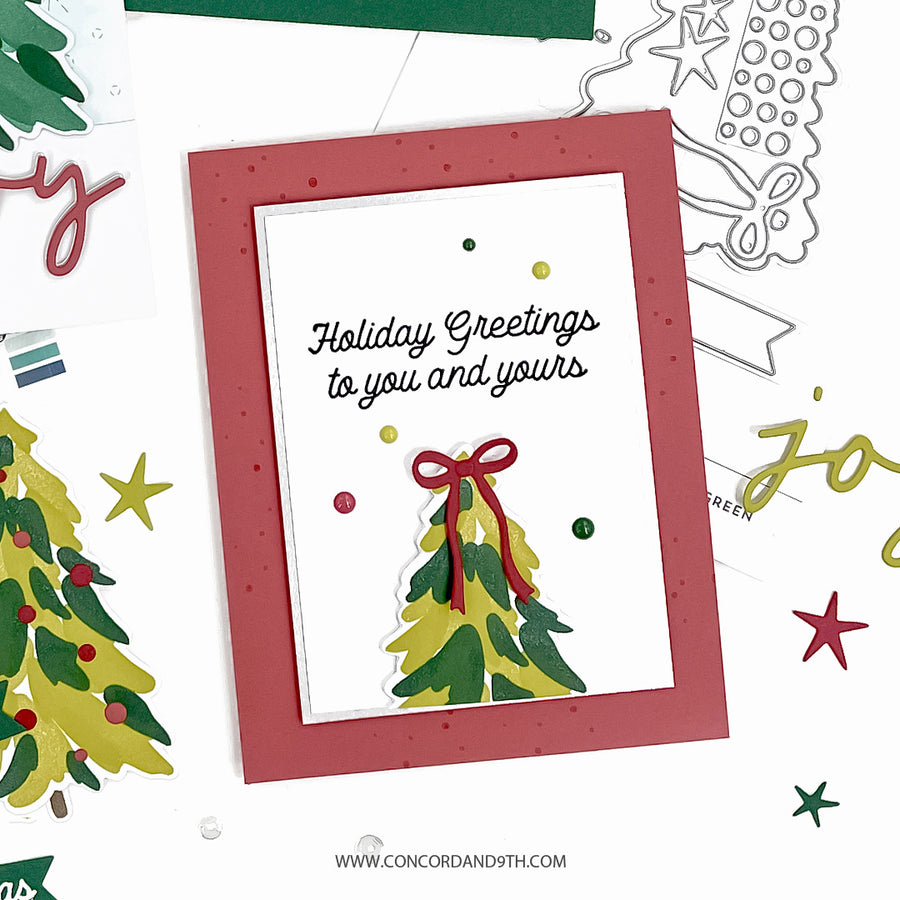 Concord & 9th - Triple-step Evergreen Stamp Set