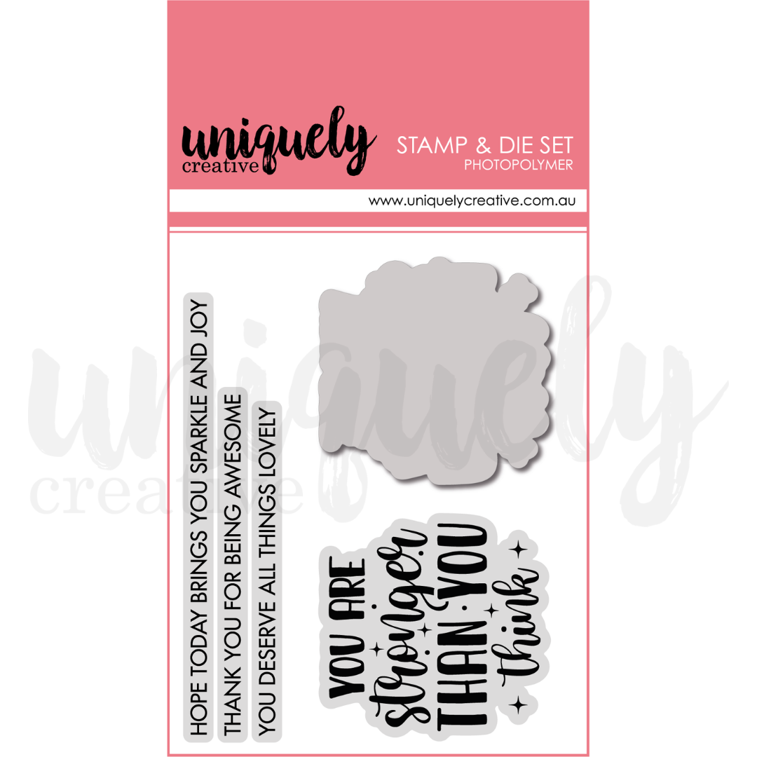 Uniquely Creative - Stronger Than You Think Stamp & Die Set
