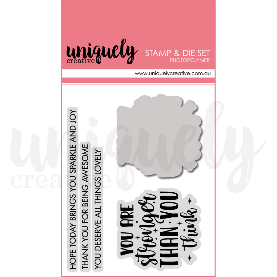 Uniquely Creative - Stronger Than You Think Stamp & Die Set