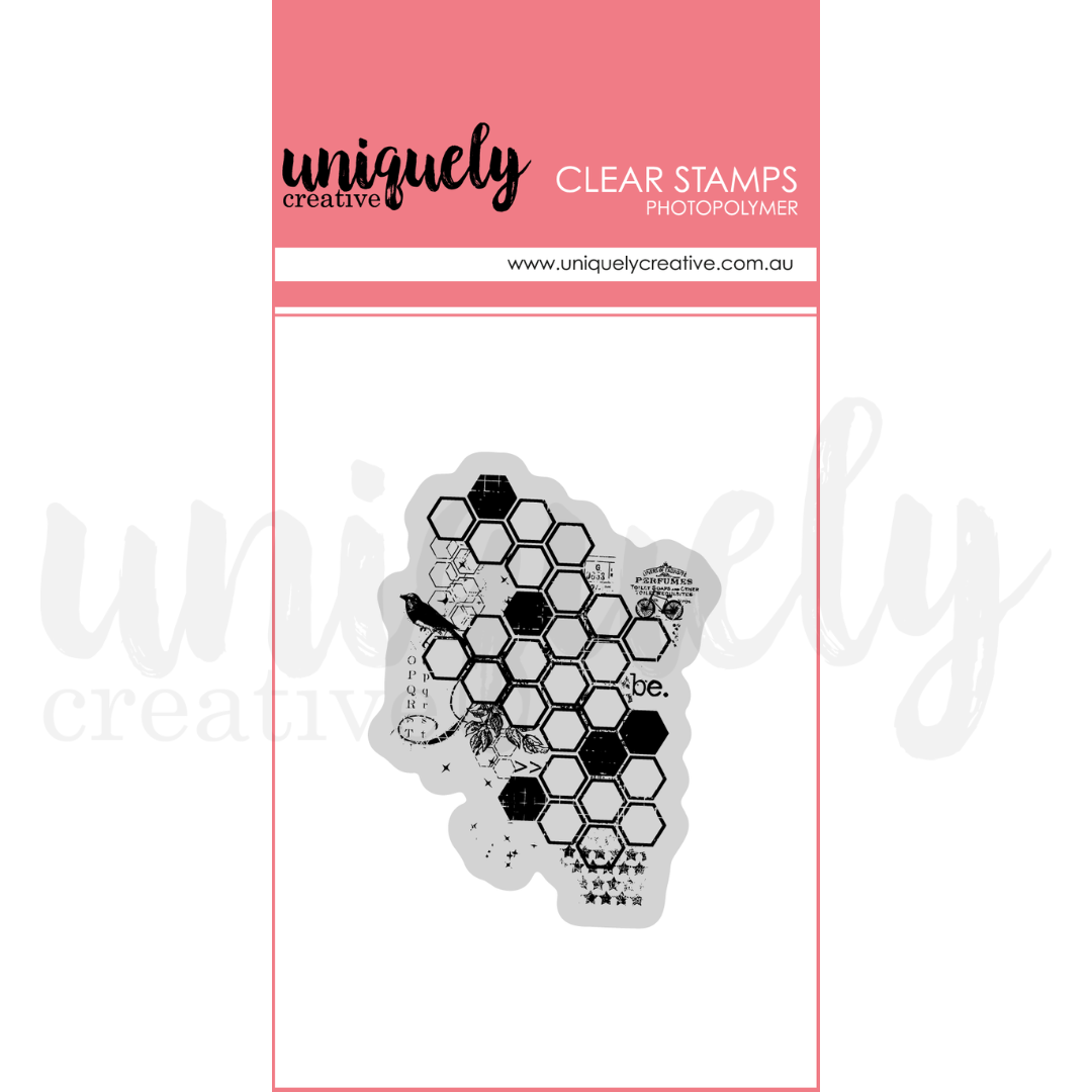 Uniquely Creative - Botanical Honeycomb Stamp (Sweet as Honey Collection)