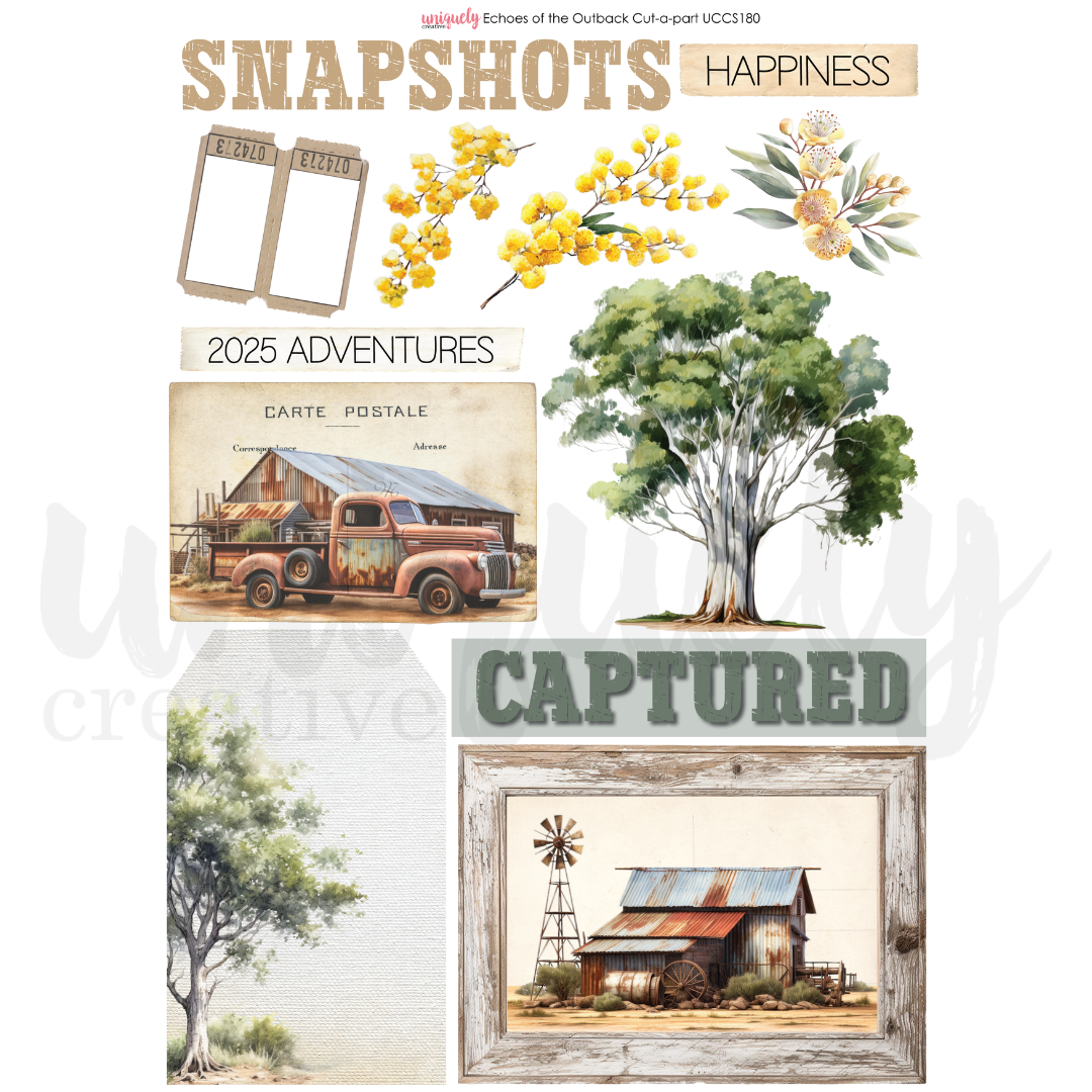 Uniquely Creative - Echoes of the Outback Cut-a-Part Sheet