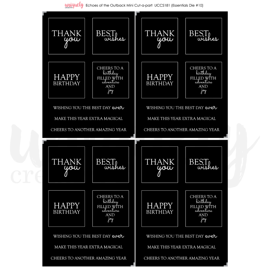 Uniquely Creative - Echoes of the Outback Cut-a-Part Sheet Mini